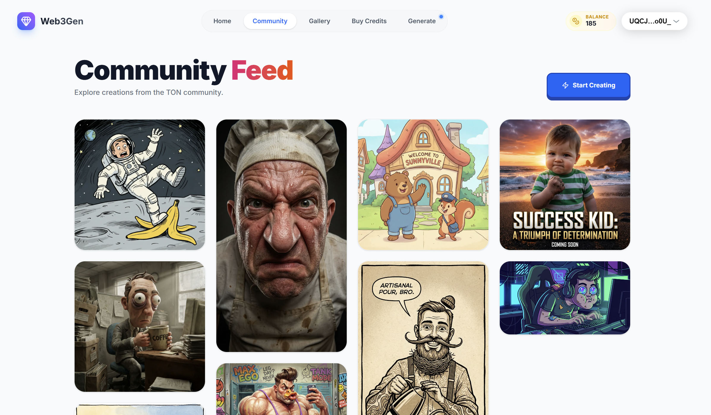 Generator Imej AI dengan Pembayaran TON Blockchain screenshot 2
